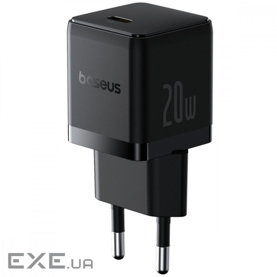СЗУ Baseus Palm Fast Charger 20W (Type-C) + Кабель Type-C to Lightning 20W (1m) black (E0116401)