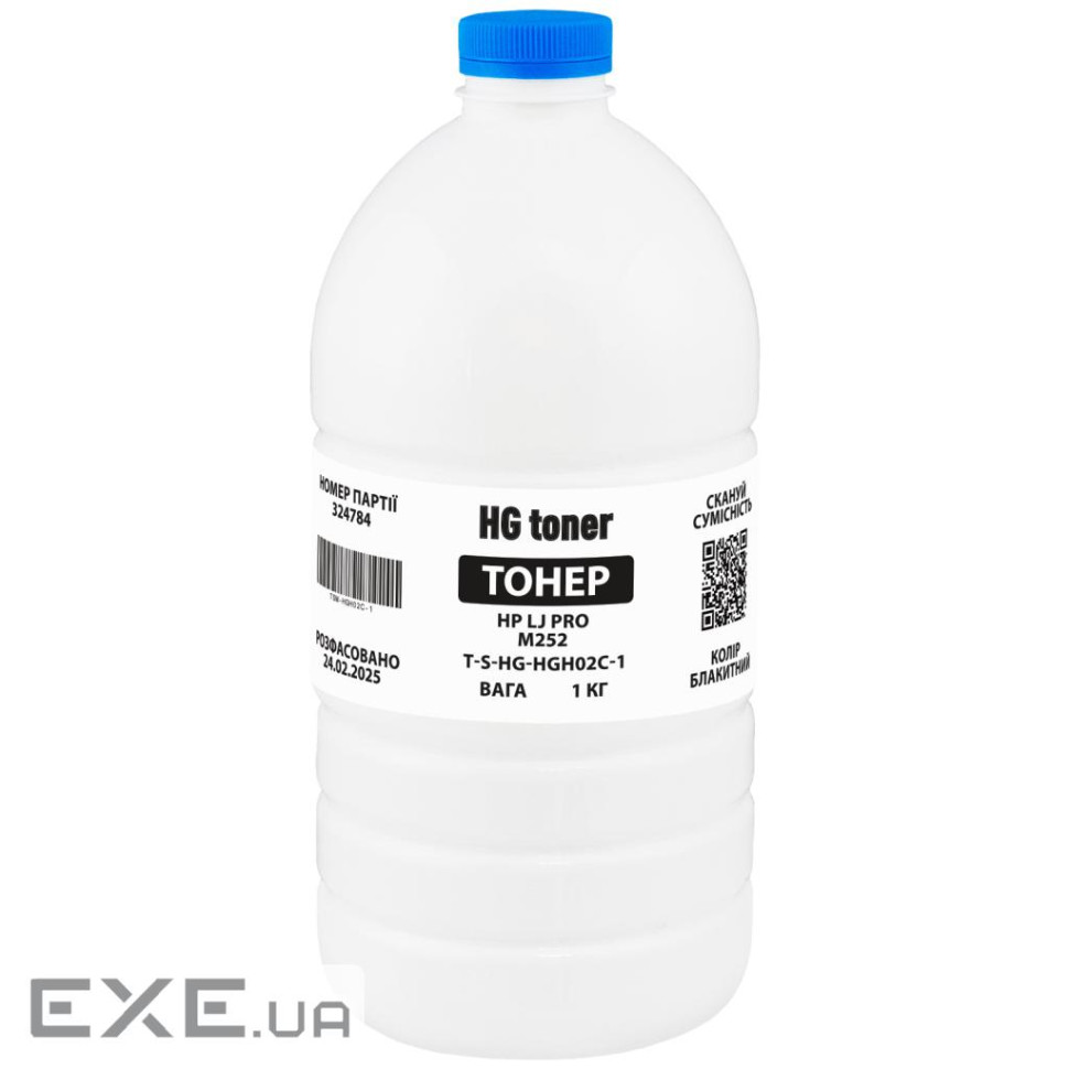 Тонер HP CLJ Pro M252 1кг, cyan HG (TSM-HGH02C-1)