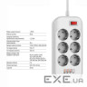 Мережевий фільтр COLORWAY CW-CHE64PDW White, 6 розеток, 1xUSB-C, 3xUSB, 2м