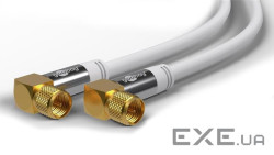 Кабель антенний-подовжувач RF:F M/M 10.0m,D=8.0mm 90ё/90ё 4xShield(128) Cu,білий (75.07.0490-1) (75.07.0490-1)