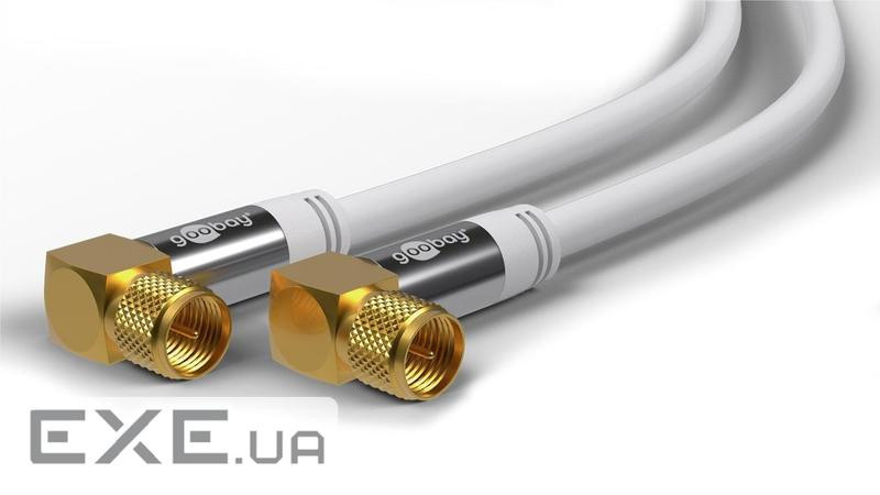 Кабель антенний-подовжувач RF:F M/M 10.0m,D=8.0mm 90ё/90ё 4xShield(128) Cu,білий (75.07.0490-1) (75.07.0490-1)