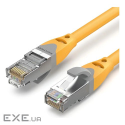 Патч-корд 0.3м, S/FTP cat 6a RJ-45 yellow Vention (IBHYAA)