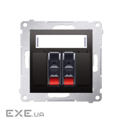 Розетка Premium аудио 2хHi-FI, антрацит (DGL32.01/48)