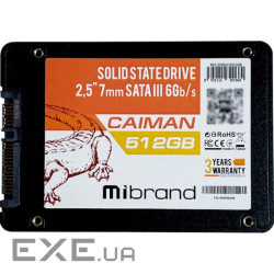 SSD диск WIBRAND Caiman 512GB 2.5" SATA Bulk (WI2.5SSD/CA512GB)