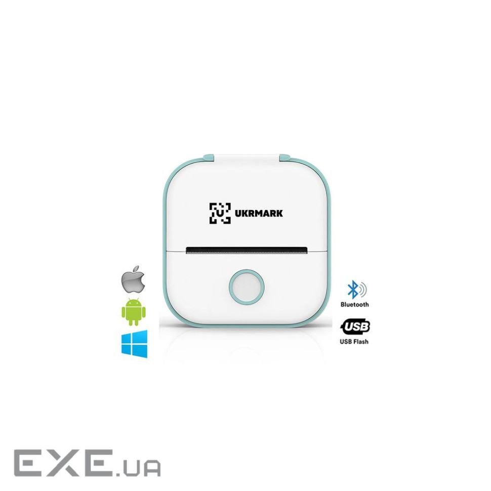 Принтер чеків UKRMARK P02GN Bluetooth, біло-зелений (900912)