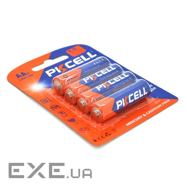 Батарейка лужна PKCELL 1.5V AA/ LR6, 4 штуки у блістері ціна за блістер , Q12 (9295)