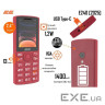 Мобильный телефон 2E E240 2025 Dual Sim Red (794300867219), 2.4" (320х240) TN / кнопочный моноблок /