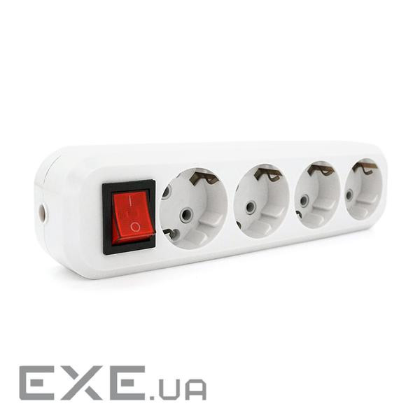 Колодка для подовжувача 4 гнізда з заземленням та вимикачем 16A 250V Q50 (EC-4S / G) 16A 250V Q50 (EC-4S / G)