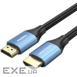Кабель HDMI M - M, 12.0 м, V1.4, 4K 60Гц,PVC, Aluminum alloy Type синій Vention (ALHSM)