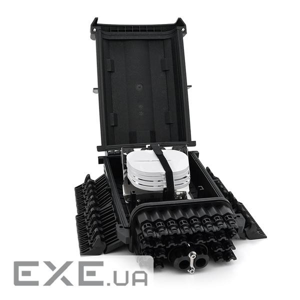 Муфта оптична Merlion ML-OP-F205, герметична, 2 введення, до 4-х касет, до 96 зварок, матеріал ABS ABS