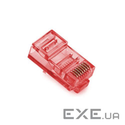 Конектор Merlion RJ-45 8P8C UTP Cat-5 (100 шт/уп) .) Q100 Red (RJ45ML-RDPR)