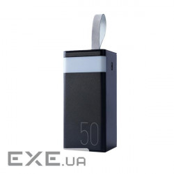 Зовнішній акумулятор Remax Chinen 50000mAh QC 22.5W LED лампа Чорний (RPP-321) (RPP-321 black)