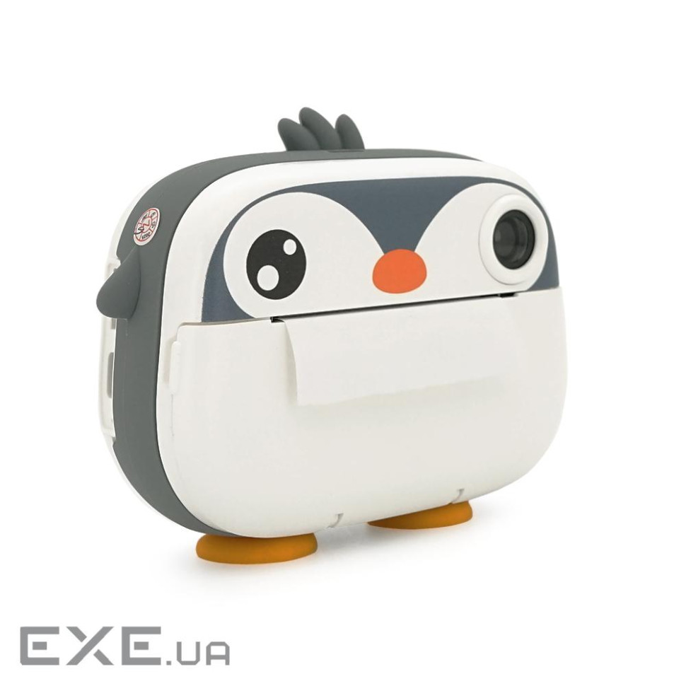 Дитячий фотоапарат M05 з функцією миттєвого термодруку Сірий Пінгвін, 2 камери, IPS ек (YT-M05-Grey)