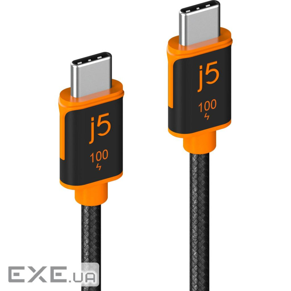 Кабель j5create JUCX25L30-N, преміум якість, USB 2.0, C-тато/C-тато,3 м.