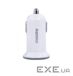 Автомобільний зарядний пристрій Remax Mini USBx2 2.4A/1A White (Mini White)