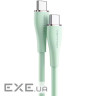 Дата кабель USB-C to USB-C 2.0m USB2.0 100W (20V/5A) Light Green Silicone Vention (TAWGH)