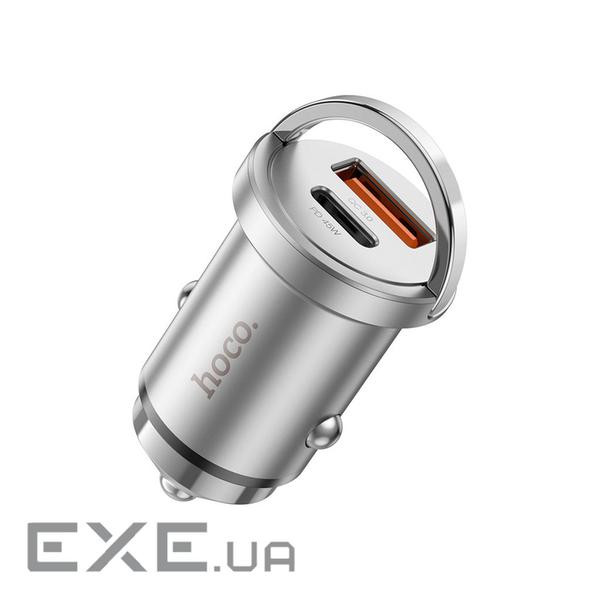 Зарядний пристрій HOCO NZ10 Handy USB-A/Type-C Silver (6942007601825)
