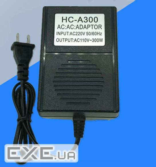Перетворювач напруги трансформаторний 300W Input 220 V / Output 110V, + універсальна розет (HC-A300)