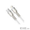 Дата кабель USB-C to Lightning 2.0m Cafule Metal PD 20W white Baseus (CATLJK-B02) (CATLJK-B02 2м)