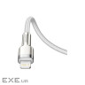 Дата кабель USB-C to Lightning 2.0m Cafule Metal PD 20W white Baseus (CATLJK-B02) (CATLJK-B02 2м)