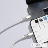 Дата кабель USB-C to Lightning 2.0m Cafule Metal PD 20W white Baseus (CATLJK-B02) (CATLJK-B02 2м)