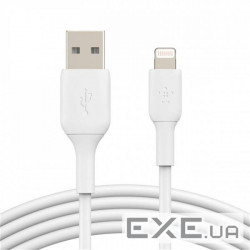 Дата кабель USB 2.0 AM to Lightning 1.0m PVC white Belkin (CAA001BT1MWH)