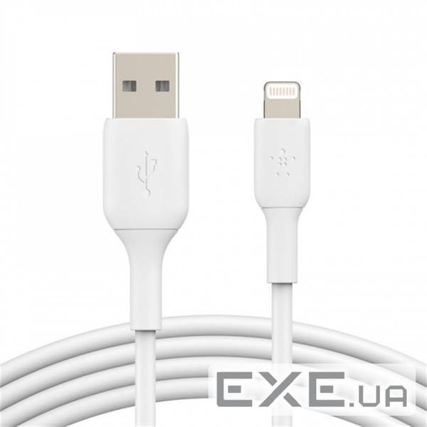 Дата кабель USB 2.0 AM to Lightning 1.0m PVC white Belkin (CAA001BT1MWH)