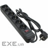 Мережевий фільтр живлення PATRON 1.8 m3*1mm2 (SP-1062) 6 розеток BLACK (EXT-PN-SP-1062)