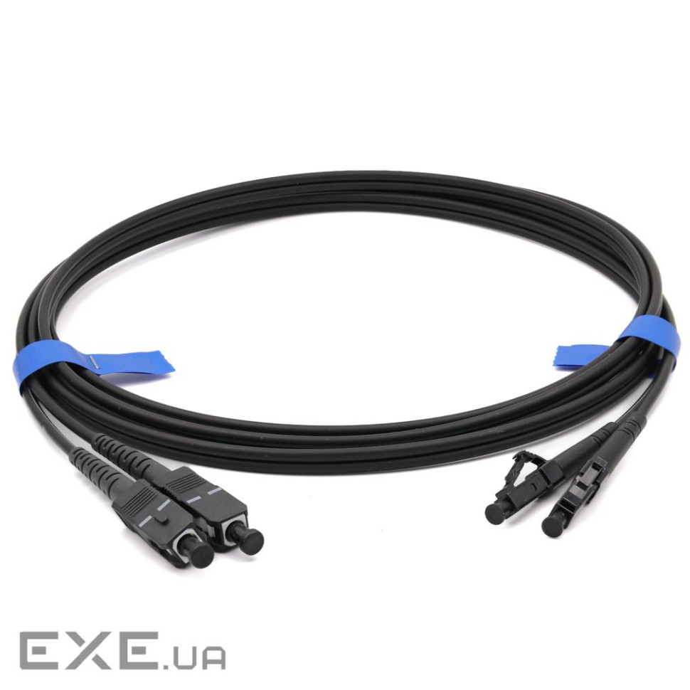 Патчкорд SC/UPC-LC/UPC MM (OM3) 2м Duplex чорний (UPC-2SCLC(MM)D(ON)BK)