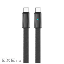 Дата кабель USB-C to USB-C 1.0m 5A 100W ultra-thin black ColorWay (CW-CBPDCC100-BK)