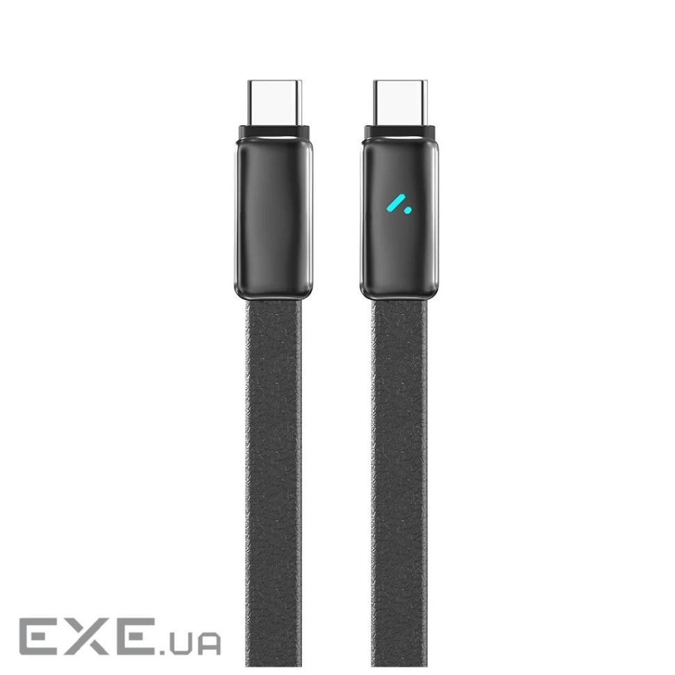 Дата кабель USB-C to USB-C 1.0m 5A 100W ultra-thin black ColorWay (CW-CBPDCC100-BK)