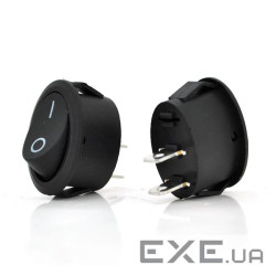 Перемикач ON-OFF KCD1-301, 250VAC/10A, 2 контакти , Black, Q200 (KCD1-301 Black)