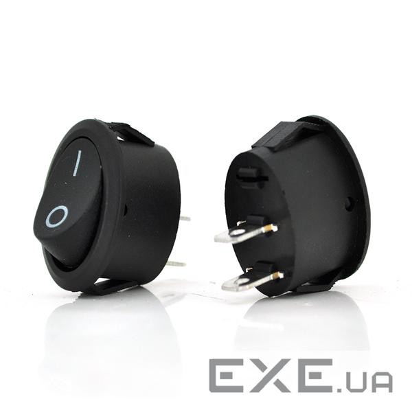 Перемикач ON-OFF KCD1-301, 250VAC/10A, 2 контакти , Black, Q200 (KCD1-301 Black)