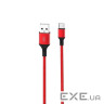 Дата кабель USB 2.0 AM to USB-C 1.0m braided NB143 red XO (6920680870691)