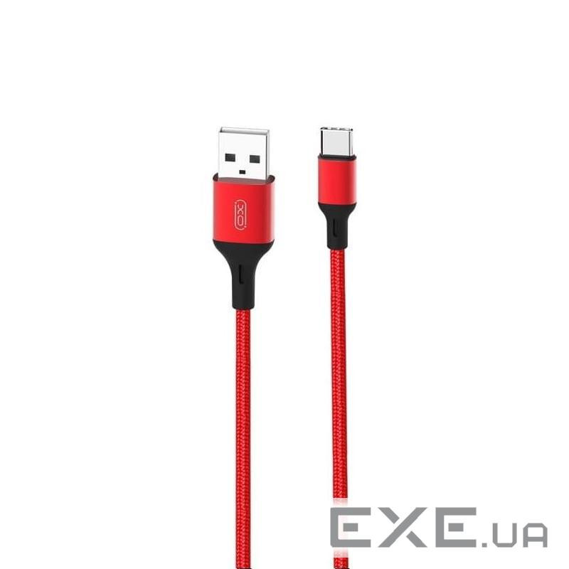 Дата кабель USB 2.0 AM to USB-C 1.0m braided NB143 red XO (6920680870691)