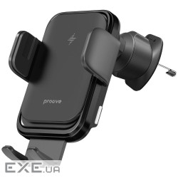 Автодержатель с Беспроводной Зарядкой Proove Nitro Charge 15W matte black (WHNC15002005)