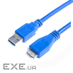 Кабель ProLogix USB 3.0 AM/MicroBM, синій, 1,8 м (PR-USB-P-12-30-18m)