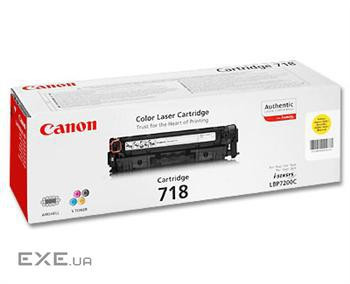 Картридж Canon 718 LBP-7200/ MF-8330/ 8350 yellow (2659B002/2659B014)