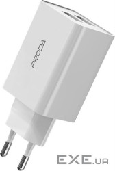 Зарядний пристрій Proda PD-A28i 2хUSB 2.4A + USB Ligthtning 1.0m (PD-A28i-WH)