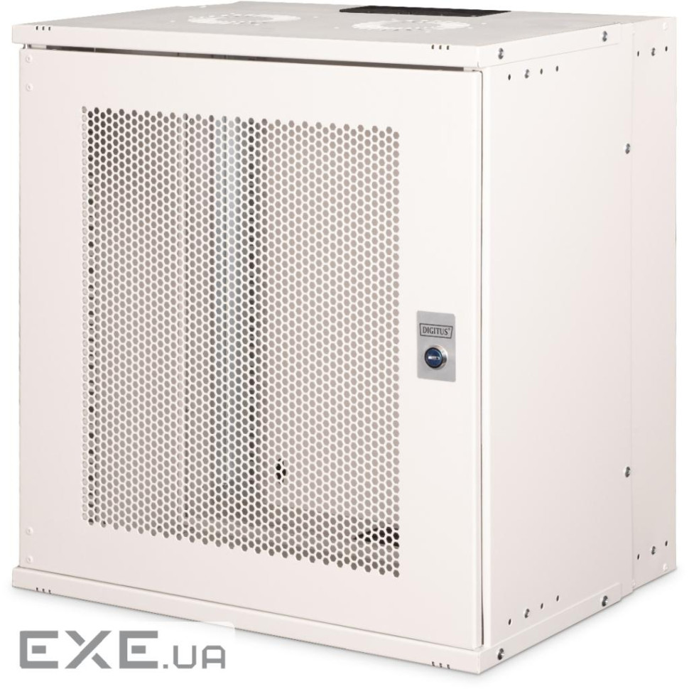 19" 12U wall mounting cabinet, SOHO PRO perforated door, 595 x 540 x 400 mm, grey (DN-49210)