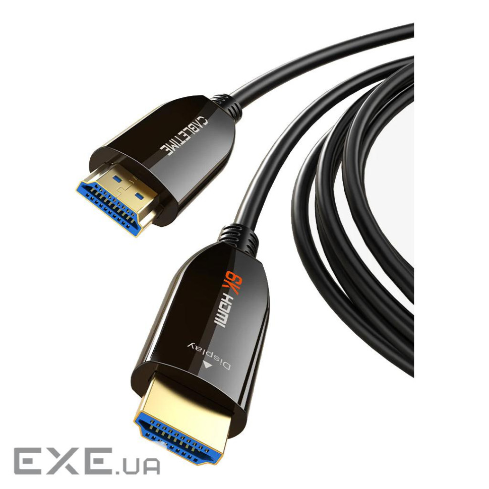 Кабель оптичний (AOC) CABLETIME Ultra HD 8K eARC HDMI v2.1 10м Black (CA914029)