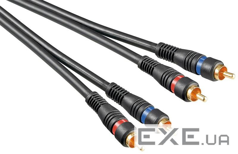 Кабель Gutbay аудіо-сигнальний RCA 2x2 M/M 2.0m, 2xShielded D=4.8mm Gold OFCu (78.01.2918-1)