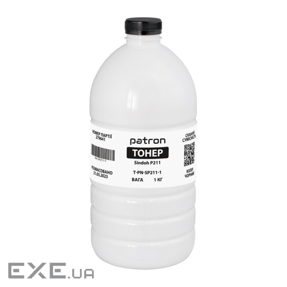 Тонер Pantum/Sindoh P211, 1 кг Patron (PN-SP211-1)