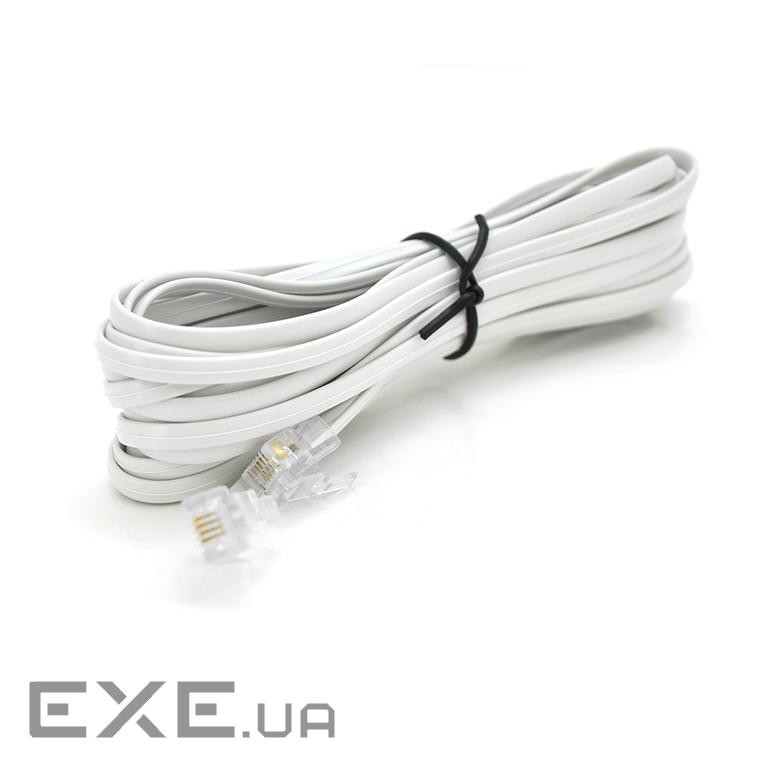 Патч-корд телефонний 2м RJ11 (6P4C) Voltronic (PC-2,0W)