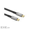 Дата кабель USB-C to USB-C 1.0m 100W PD black XO (GB020-CC.tranish)