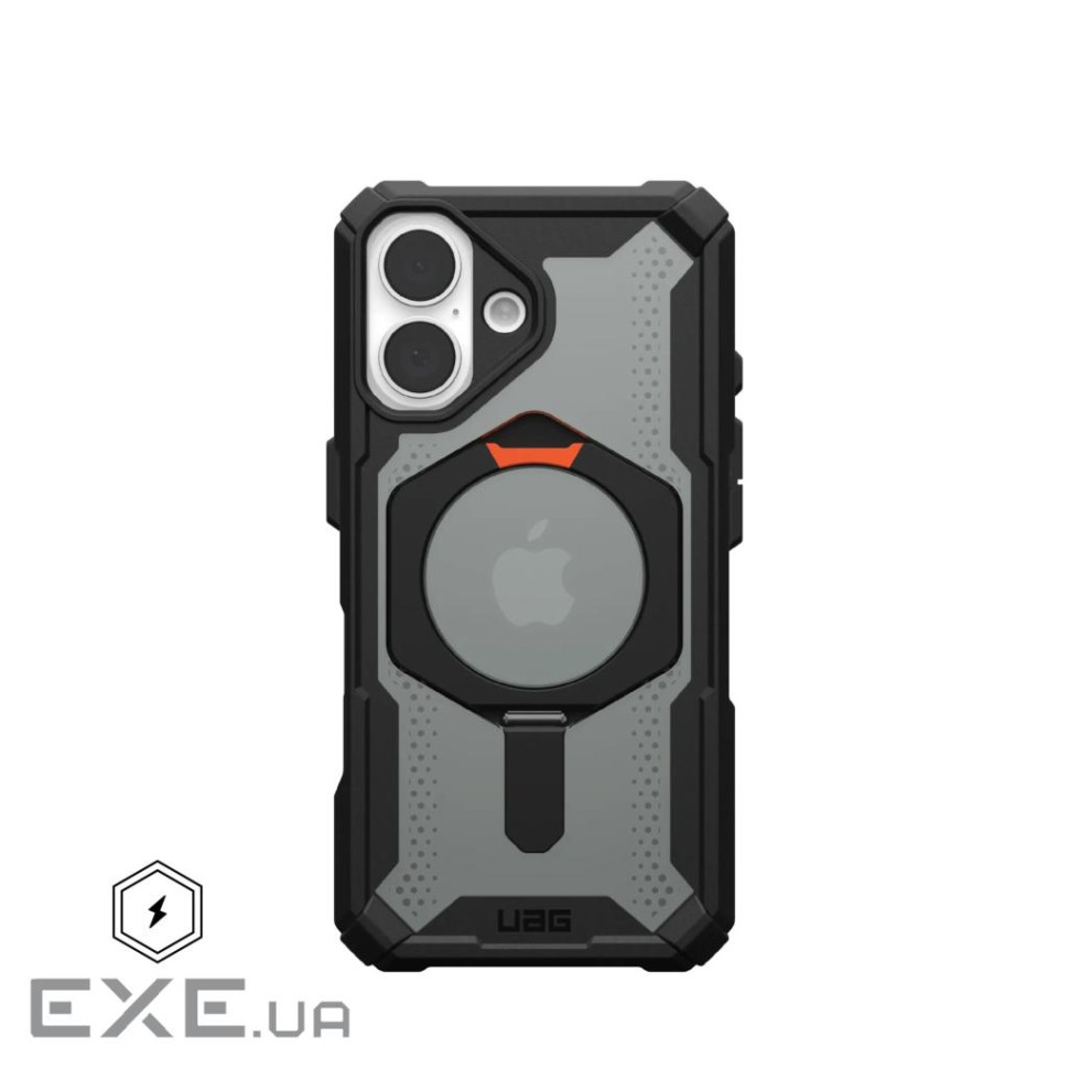 Чохол UAG для iPhone 16, Plasma XTE MagSafe, Black/Orange (114476114097)