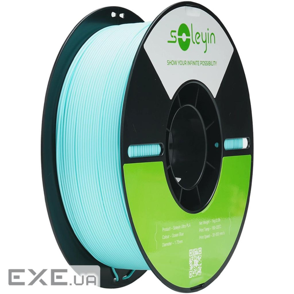 Пластик для 3D-принтера Creality Soleyin PLA ULTRA 1кг, 1.75мм, blue ocean (3301010607)