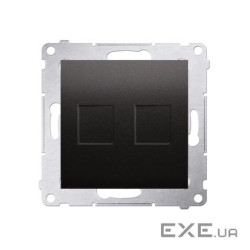 Адаптер информационный Premium 2xRJ45 Keystone, антрацит (DKP2.01/48)