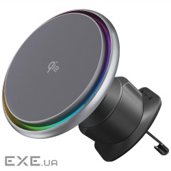Автодержатель с Беспроводной Зарядкой Proove IceCore QI2 15W gray (WHIC15002003)