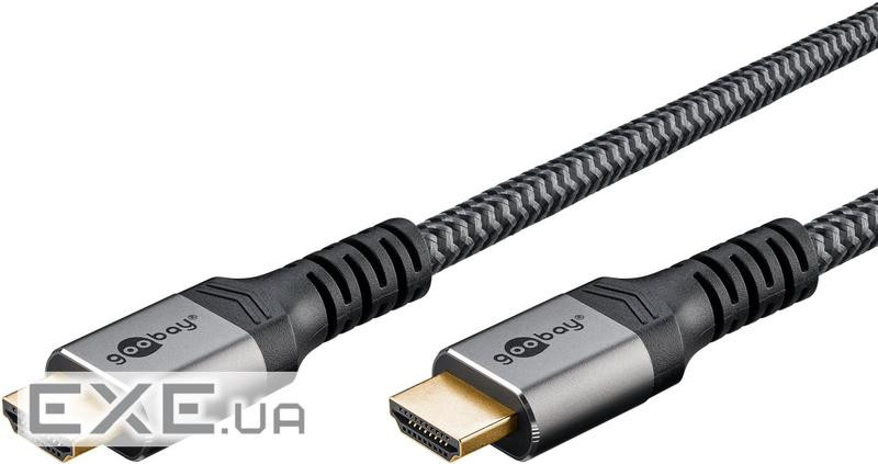 Кабель монітора-сигнальний HDMI M/M 10.0m,v2.0 4K@60Hz D=5.5mm 3xS Textile,чорний (75.06.4997-1) (75.06.4997-1)